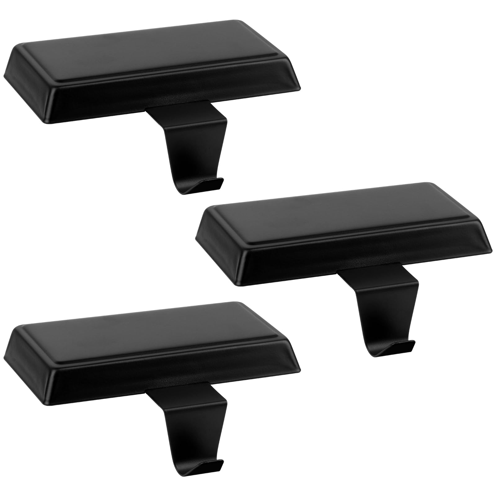 Photo 1 of Eaezerav 3 Pack Black Christmas Stocking Holder, Metal Stocking Holder for Mantle Fireplace Table Christmas Decoration, Non-Slip Heavy Stocking Holder with Hook
