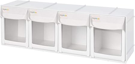 Livinbox 4 Drawers Storage Box 24 Tip Out Bin System Stackable
