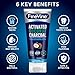 100% Natural Charcoal Teeth Whitening Toothpaste| Charcoal Toothpaste Made in USA| Acti-vated Charcoal Toothpaste for Healthy Gums & Pearly Whites| Organic Vegan Coconut Char-coal Toothpaste Whitening