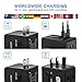 Power Strip Tower, Surge Protector Electric Charging Station Outlet Plugs with 4 USB Slot 6/6.5ft Universal Socket for PC Laptops Mobile Devices (Travel Plug Adapter)