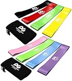 Physix Gear Sport Resistance Loop Bands Set of 4 - Best Home Gym Fitness Exercise Bands for Legs, Glutes, Crossfit Workout, Physical Therapy Pilates Yoga & Rehab - Improve Mobility & Strength Training