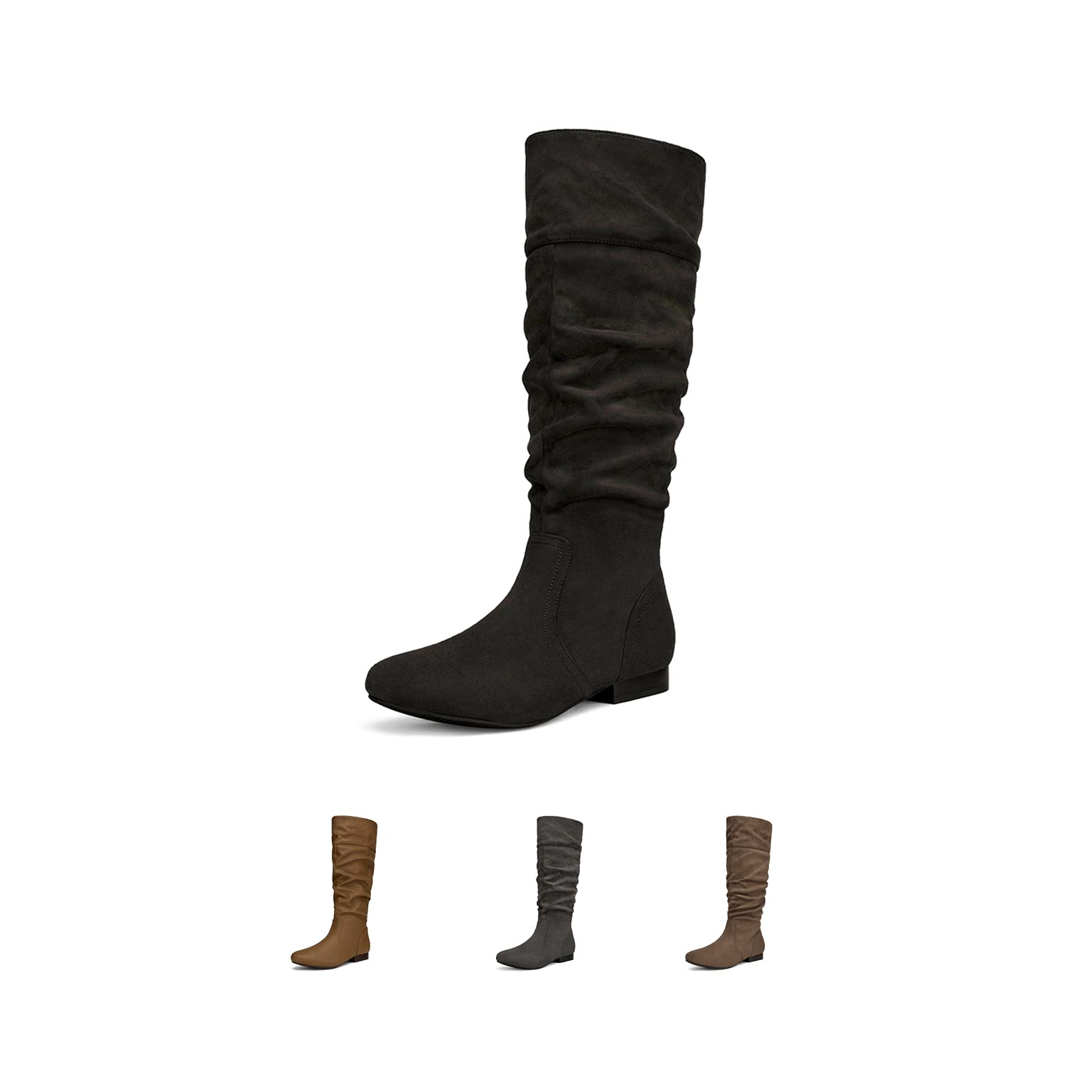 DREAM PAIRS Women's Knee High Pull On Fall Weather Winter Boots