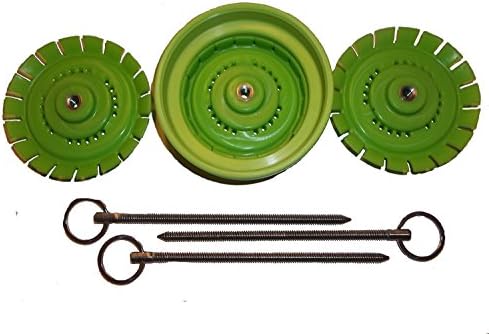PicklePusher LITE Fermentation weight substitutes only. Replaces old fashioned weights, Performs 5X better! (3, lime)