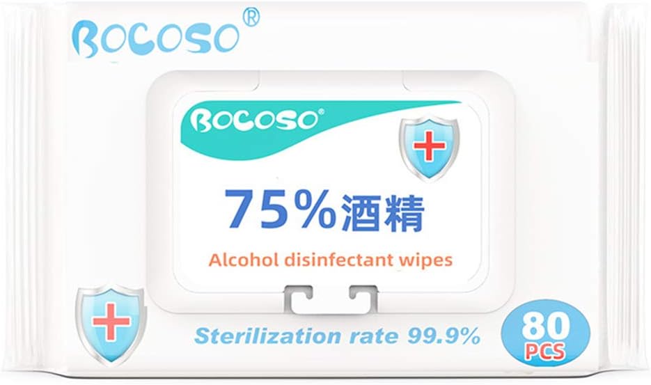 75% Active Ingredients Wet Wipes (80 Pieces/Box) 99% Protection Large Area EU Certification Skin-Friendly Cotton Pieces Outdoor Travel Portable Toilet Paper House Table Desk Toy Cleaning Dishrag