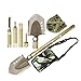 ROSE KULI Military Folding Shovel Multitool - Compact Backpacking Tactical Entrenching Tool for Hunting Camping Hiking Snow Car Shovel with Carrying Case