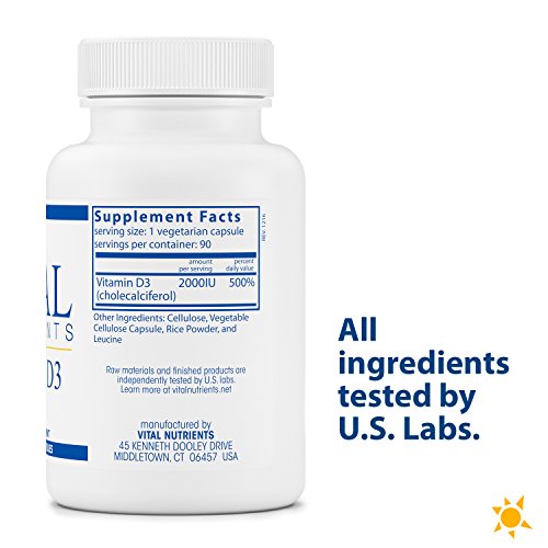image for Vital Nutrients - Vitamin D3 2,000 IU - Supports Calcium Absorption an