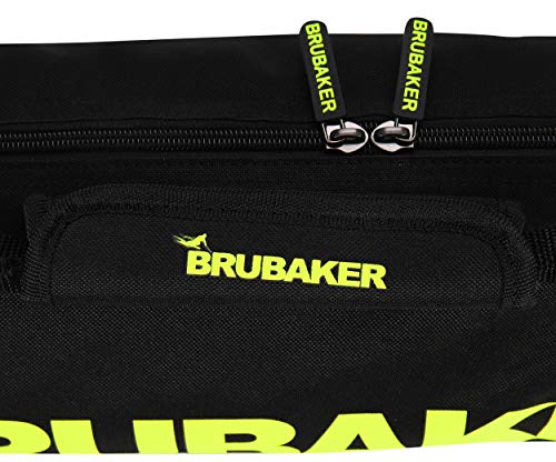 BRUBAKER XC Touring Cross-Country Ski Bag for 1 Pair of Skis and 1 Pair of Poles - Black/Neon Yellow - 82 3/4 Inches / 210 cm - Thumbnail 5