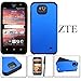 ZTE Maven Case, ZTE Overture 2 Case, ZTE Fanfare Case, Luxca (Tm) Hybrid Heavy Duty Rugged Impact Advanced Armor Soft Silicone Cover Hard Snap On Astronoot Case (Blue)