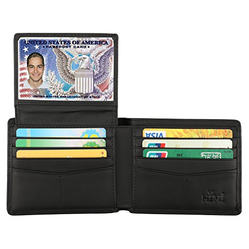 Wallet for Men-Genuine Leather RFID Blocking Bifold Stylish Wallet With 2 ID Window (Vintage Black)