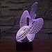 Abstract art Sculpture Lamp, Amazing 7 Colors Optical Illusion 3D Touch Button LED Light, USB Power ZB2972