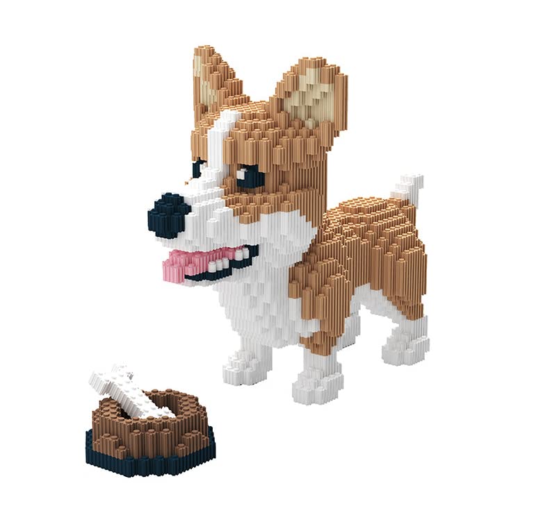 Photo 1 of BDYDT Animal Corgi Dog and Food Micro Building Blocks Set?1860PCS? Gift for Adults and Kids