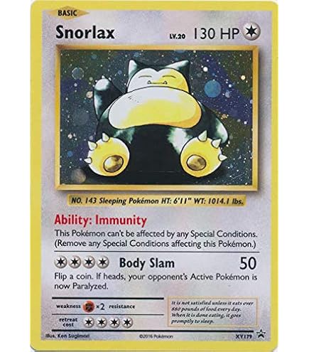 Pokemon Singles - Snorlax - 11/64 - Holo Rare - Unlimited