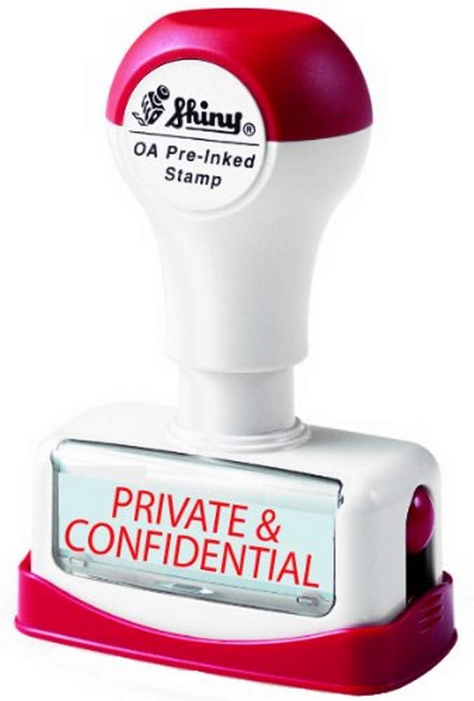 Shiny EN168/NP18, Pre-Inked Private & Confidential Stamp