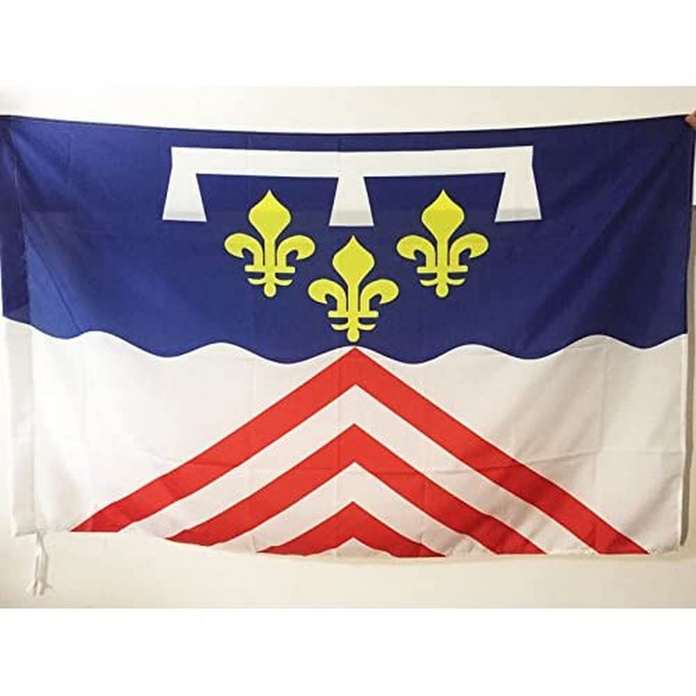 AZ FLAG - Eure-et-Loir Flag - 3x5 Ft - French department Banner with Sleeve - 100% Polyester - Fade Resistant - Vivid Colors - 3' x 5' Feet - 150x90 Cm