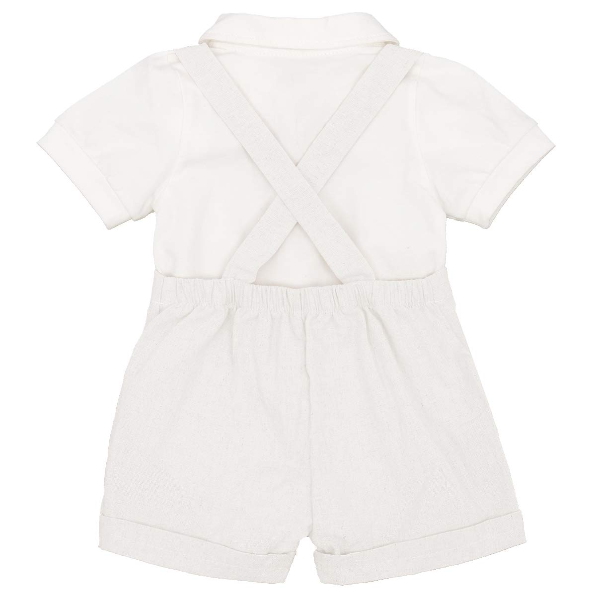 Baby Boy Baptism Christening Outfit Bowtie Dress Shirt Suspenders Shorts Summer Wedding Party Formal Ring Bearer Suits