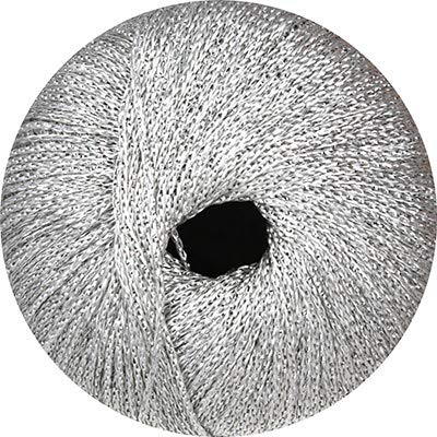 HÄKELGARN 25 g Stärke 20 0002 Silber 235 m 25 g
