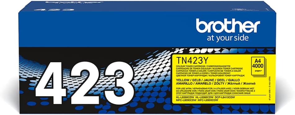 Brother TN-423Y Yellow High Yield Toner Cartridge Genuine