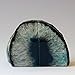 JIC Gem Teal Agate Bookends Heavy Duty Book Ends for Shelves Geode Book Ends with Rubber Bumpers for Office Décor and Home Decoration(1 Pair, 2-3 LBS)