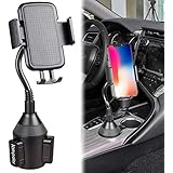 Cup Holder Phone Mount, Lampolar Universal Adjustable Gooseneck Cup Holder Cradle Car Mount for Cell Phone iPhone Xs/XS Max/X/8/7 Plus/Galaxy S10/ Note10/9/8