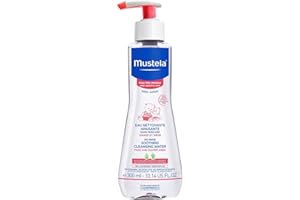 Mustela Baby Soothing Cleansing Water - No-Rinse Micellar Water for Very Sensitive Skin - with Natural Avocado & Schizandra Berry - Fragrance Free & EWG Verified - 10.14 fl. oz.