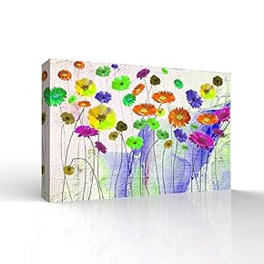 Wall26-Canvas Wall Art-Colorful Flower-Giclee Painting Wall Bedroom Living House Decoration Home Art - 12x18 inches