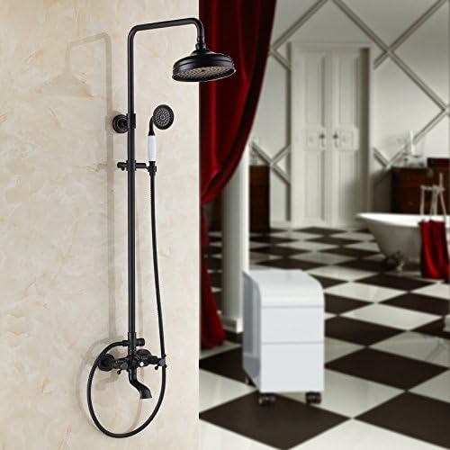 YanCui@ American retro European black bronze lift hand shower pure copper shower faucet