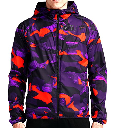Nike T/F Camo Windrunner Men's Jacket Squadron Noble Purple/Vivid Purple (XL)