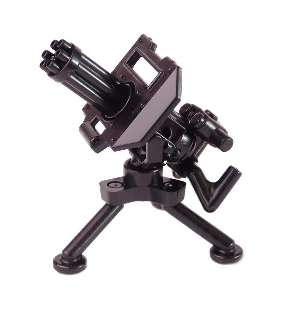 Minifig. Cat Mini Gun Mg with Tripod, Military Weapon for Lego Figures
