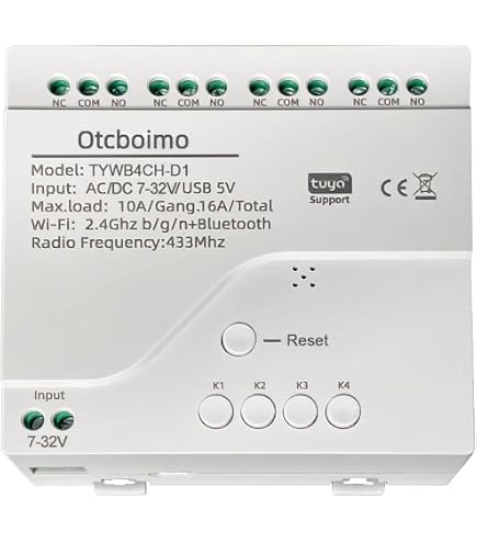 QIACHIP Universelles 12V 4CH Télécommande Sans Fil Commutateur Relais
