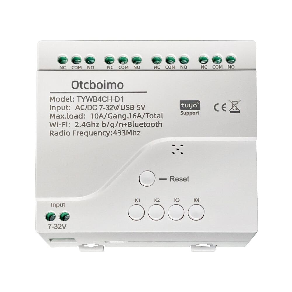 WiFi Smart Relay Switch Module, 4CH DC 7-32V/ USB 5V,Smart Life APP Remote Control, Dry Contact Momentry Switch,Works with Alexa and Google Home and Siri โ image 1
