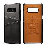 For Samsung Galaxy Note 8 Case, Iusun Premium Leather Card Slots BackCover Protective Cover For Samsung Galaxy Note 8 (Black, Samsung Galaxy Note 8)