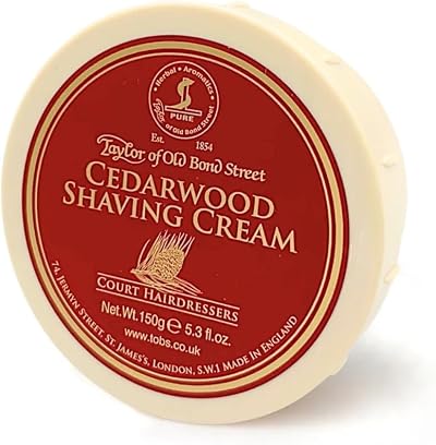 Taylor of Old Bond Street Cedarwood Shaving Cream Bowl 150g UK Made