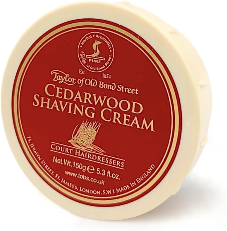 Taylor of Old Bond Street Cedarwood Shaving Cream Bowl 150g UK Made
