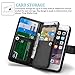 iPhone 6 Plus Case, iPhone 6s Plus Case, TabPow [Wallet Case] 9 Card Holder [Detachable Wallet Folio] PU Leather Flip Case Cover for iPhone 6 Plus/iPhone 6s Plus (5.5 inch), Black