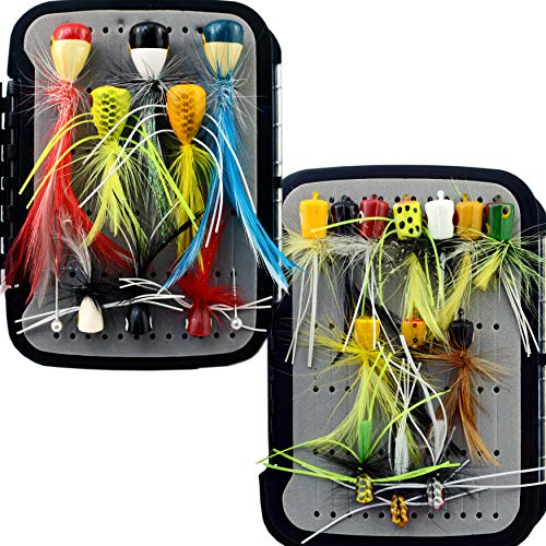 YAZHIDA Fly Fishing Flies Kit Fly Assortment Trout Bass Fishing with