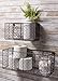DII Chicken Wire Collection Farmhouse Vintage Wall Baskets, Assorted Basket, Vintage Grey