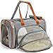 Mr. Peanut's Expandable Airline Approved Soft Sided Pet Carrier, Low Profile Gold Series Tote, Premium Brand Self Locking Zippers, Plush Faux Fleece Bedding with a Sturdy Plywood Base