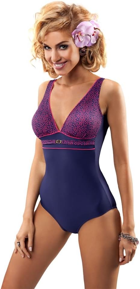Women Swimming Costume one Piece Swimsuit Swimwear Flat Seams, Moulded Bra Cups