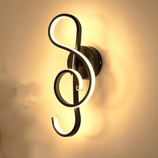 SGSG 22W LED Wandleuchte Musiknote Hintergrund Wandleuchte Schlafzimmer