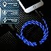 [Apple MFi Certified] Foxnovo Led iPhone Charger Cable, 2-in-1 Led Lightning Cable with 360° Flowing Light for iPhone 12/11 /11 Pro/XS/XR/X/8/8 Plus/7/7 Plus/6/6 Plus/5s/Android (Blue),3.3 ft
