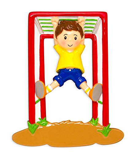 Polar X Jungle Gym/Monkey Bars, Boy, Personalized Christmas Ornament