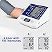 Blood Pressure Monitor Upper Arm with Large LCD Display,Automatic Digital Home Blood Pressure Monitor Measure Blood Pressure and Heart Rate Pulse,2 Sets of User Memories (Battery Included) (Blue)