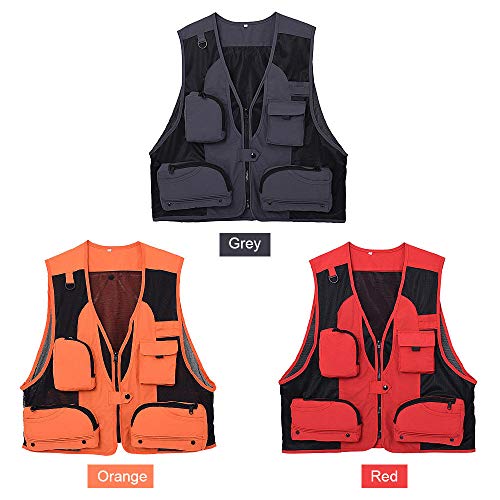 ASADVE Angelweste Weste Herren Outdoor Weste Mit Taschen Angelweste Quick Dry Wandern Jagd Angelweste Polyesterfaser… – Bild 3