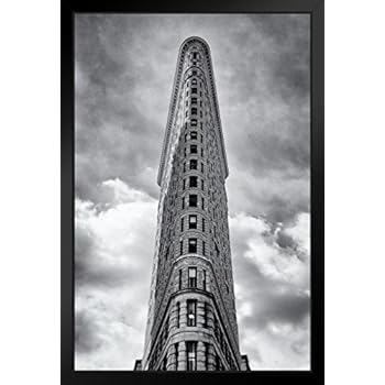 Flatiron Building Midtown Manhattan New York City Photo Art Print Black Wood Framed Poster 14x20