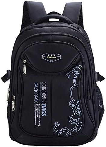 Macbag School Backpack Bookbag Durable Camping Backpack for Boys and Girls (Black 2)