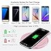 Luxsure Wireless Charging Pad - Fast Qi Wireless Charger for Samsung Galaxy S8, S7 / S7 Edge / S6 / S6 Edge / S6 Edge Plus / Galaxy Note 5, Nexus 4/5/6/7, Sleep Friendly (Rose Gold)