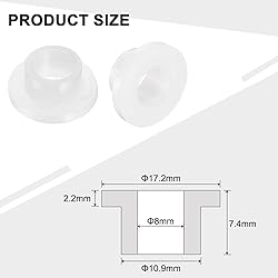 uxcell 8pcs Flanged Sleeve Bearings Plastic