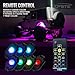 Xprite 8PCs LED RGB Rock Light Kit with Wireless Remote Control, Flashing, Auto Scroll Modes, Multicolor Neon Lights Pod for Underglow Off Road, Truck, Jeep, UTV, ATV, SUV