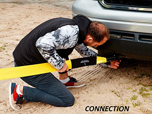 Tow Strap Heavy Duty, Recovery strap - Soft Snatching - 30 000 lbs 3" x 20 ft - Towing Strap with Reflective Line, Reinforced Loops + Storage Bag - Off road Tow Rope - Greatest for Heavy Duty Vehicle - Thumbnail 3