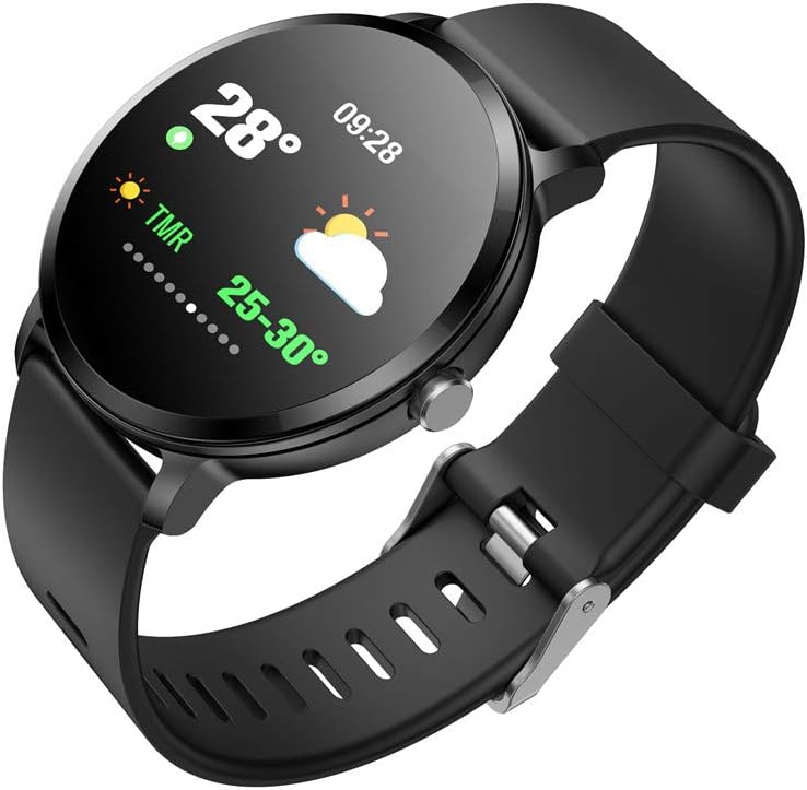 Smartwatch 1.3 inch OLED Display,Compatible with Apple iPhone, Samsung, Huawei, Sony(Black)